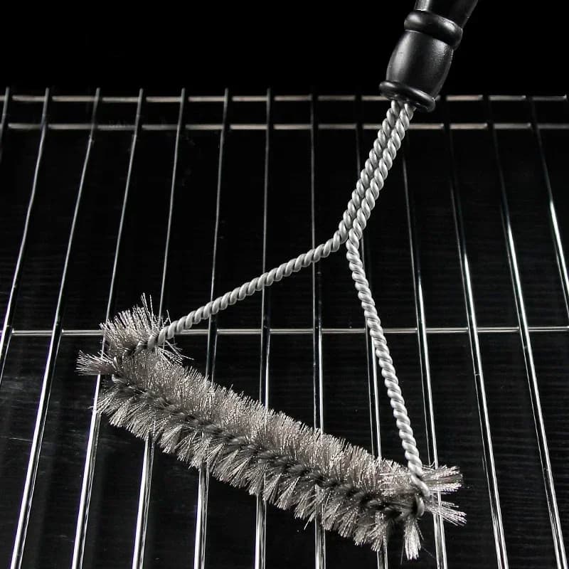 Barbecue børsterengøringsværktøj, grillbørste i rustfrit stål, non-stick rengøringsbørste, grilltilbehør, grillbørste med ståltråd