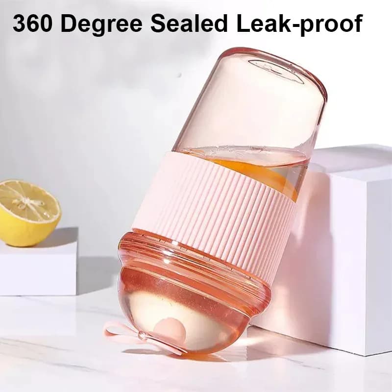 1 stk. 430 ml bærbart kop med sugerør, plast, Ins-stil, vandflaske med stor kapacitet, til te, kaffe, mælk, varmebestandig, til juice og gelé