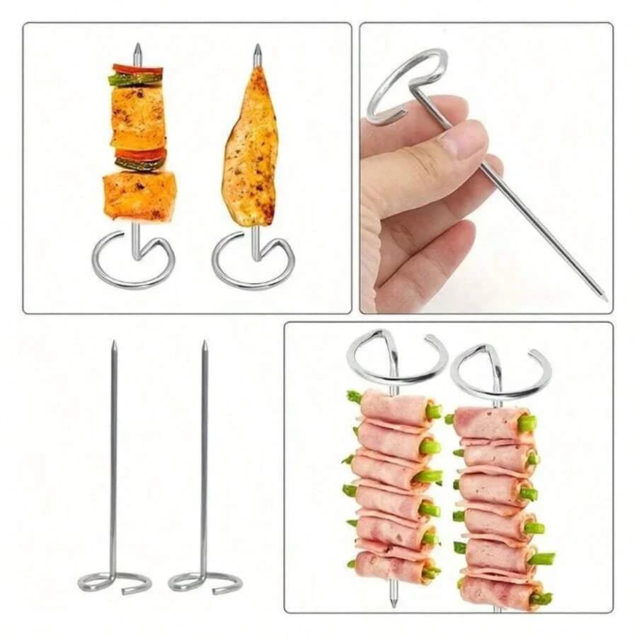 10/20/30 stk. kabobspyd i rustfrit stål til grill, genanvendeligt kebabværktøj, barbecue-spyd i rustfrit stål til kylling