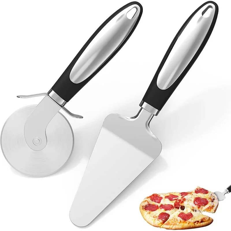 Førsteklasses pizzaskærer i rustfrit stål, køkkenskærehjul, serveringsværktøj til hjemmet, kniv til vafler, småkager, kager, brød, dej, bageudstyr