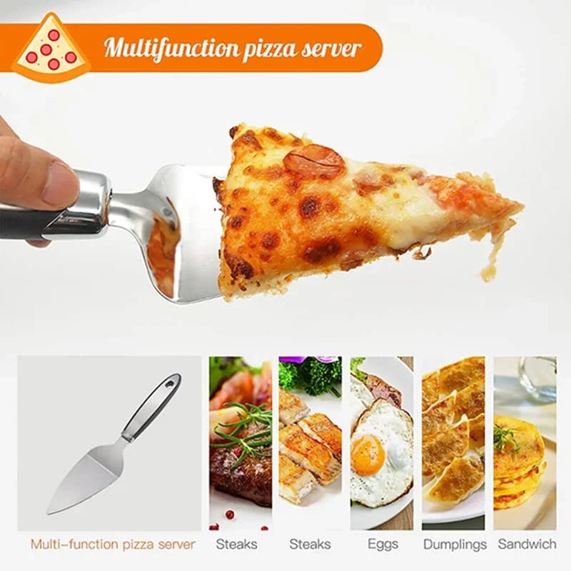 Førsteklasses pizzaskærer i rustfrit stål, køkkenskærehjul, serveringsværktøj til hjemmet, kniv til vafler, småkager, kager, brød, dej, bageudstyr