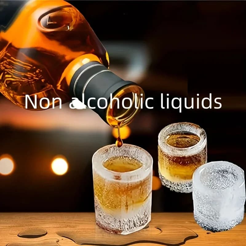 Silicone isterningform med fire huller, kreativ rund kopformet isblokform til whisky, øl og bar- og køkkenredskaber