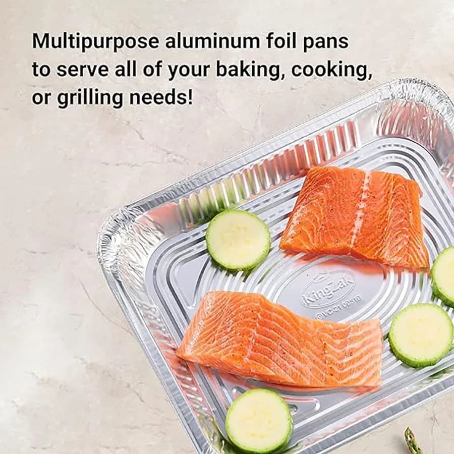 50 stk engangs aluminiumsfolie, forskellige størrelser, folieforme er perfekte til madlavning, opvarmning, opbevaring og tilberedning af mad.