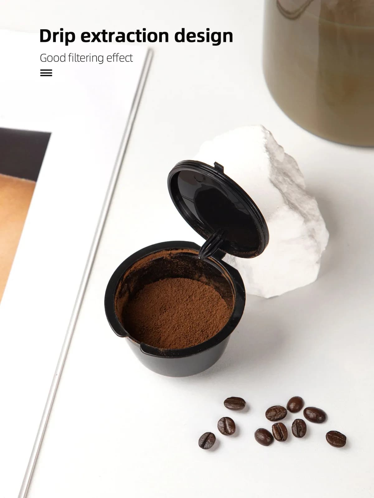 1/3/5/10 stk. genanvendelige kaffekapsler, filterkop og dispenser til Nescafe Dolce Gusto, genopfyldelige kaffekapsler, kompatibelt sæt