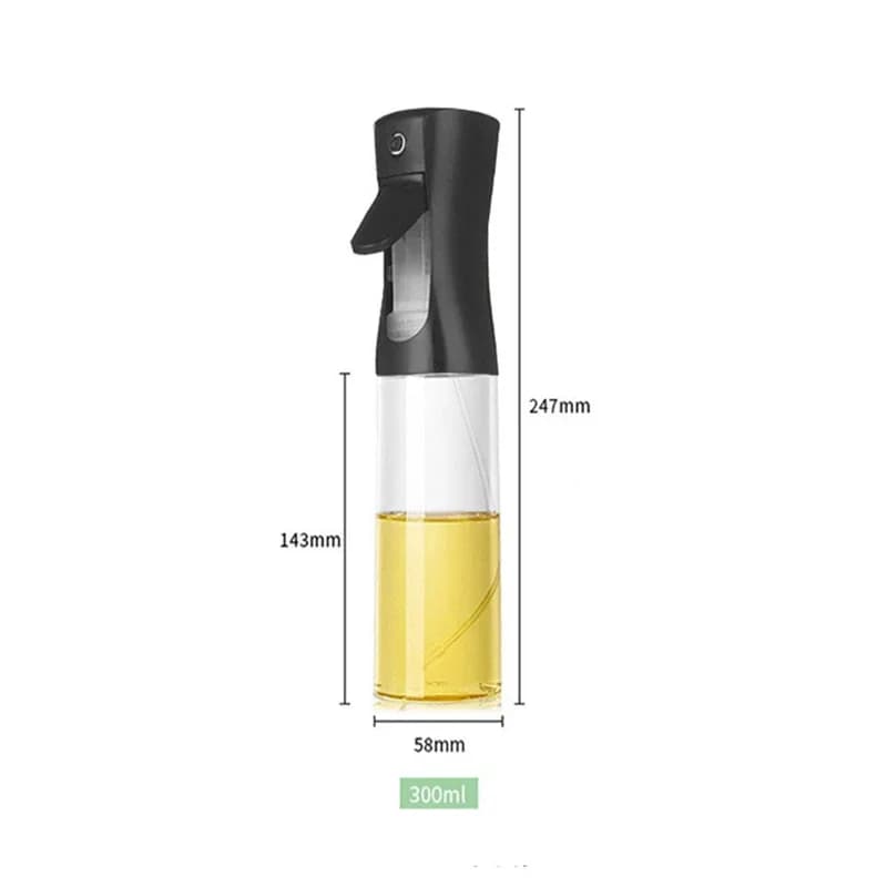 1 stk. 100/200/300/500ml oliesprayflaske til køkken og husholdning, spiselig olivenolie-sprayflaske, forstøvet olietank til airfryer