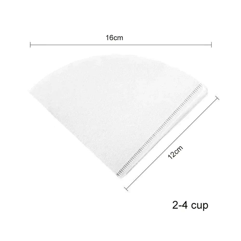 40/100 stk. V-formet kaffefilterpapir, ubleget engangsfilter i fødevarekvalitet, V60 kaffefiltre til pour-over kaffemaskine, filterkaffe