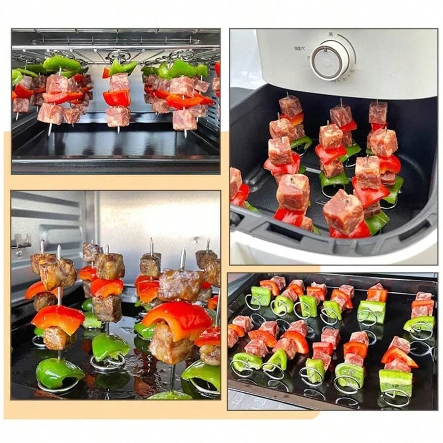 10/20/30 stk. kabobspyd i rustfrit stål til grill, genanvendeligt kebabværktøj, barbecue-spyd i rustfrit stål til kylling