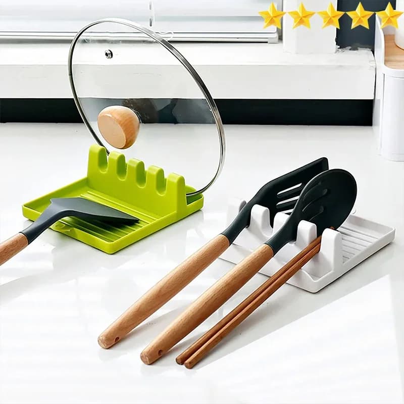 [Hotsalg] 1 stk. skeholder, gryde-låg holder, hylder, bordplade, skovl- og skeholder, suppeske-holder, spisepindeholder