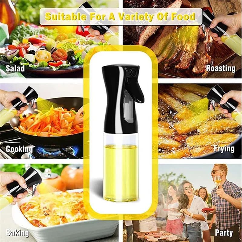 1 stk. 100/200/300/500ml oliesprayflaske til køkken og husholdning, spiselig olivenolie-sprayflaske, forstøvet olietank til airfryer