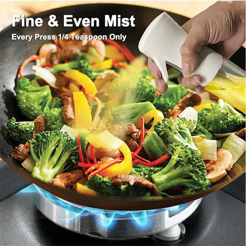 1 stk. 100/200/300/500ml oliesprayflaske til køkken og husholdning, spiselig olivenolie-sprayflaske, forstøvet olietank til airfryer
