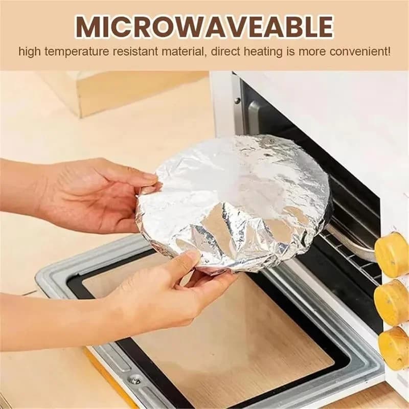 10-60 stk. genanvendelige låg til aluminiumsfoliebakke, varmeisolering og varmebevarelse, fødevaregodkendt, til ovn, takeaway og picnic