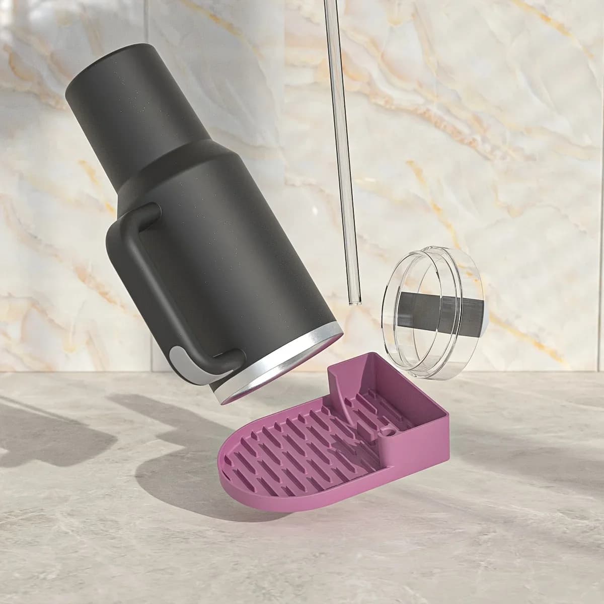 Silicone høj kvalitet tumbler tørrestativ, tørrestation til rengøring af kopper og opbevaring, vandkop-holder