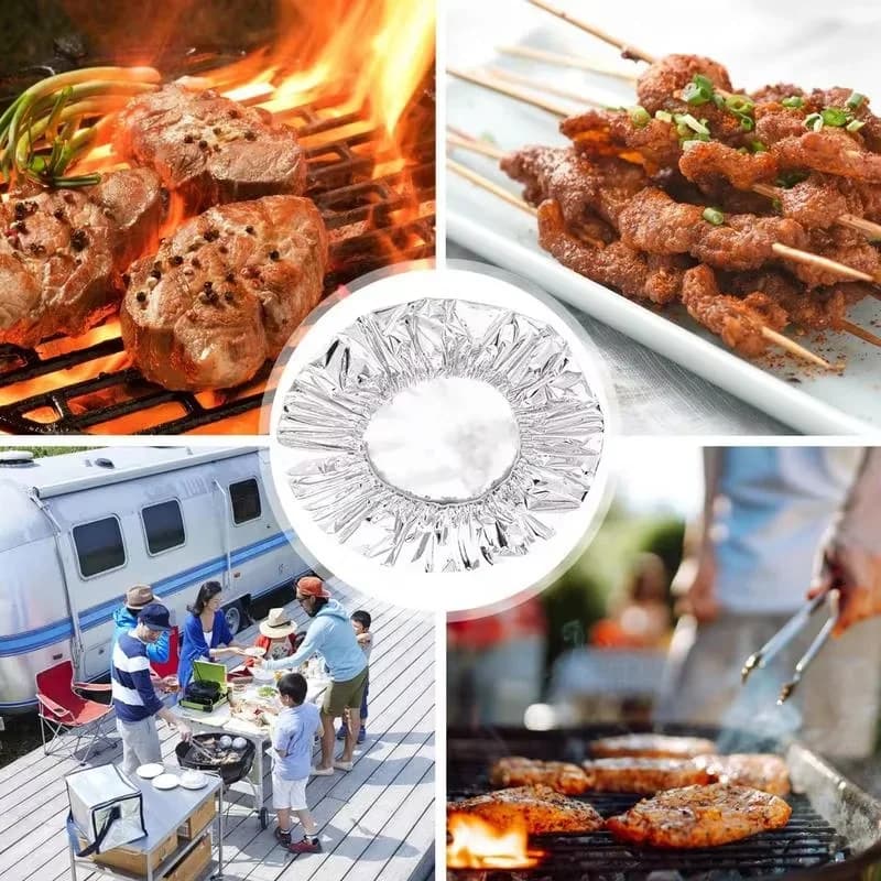 10-60 stk. genanvendelige låg til aluminiumsfoliebakke, varmeisolering og varmebevarelse, fødevaregodkendt, til ovn, takeaway og picnic