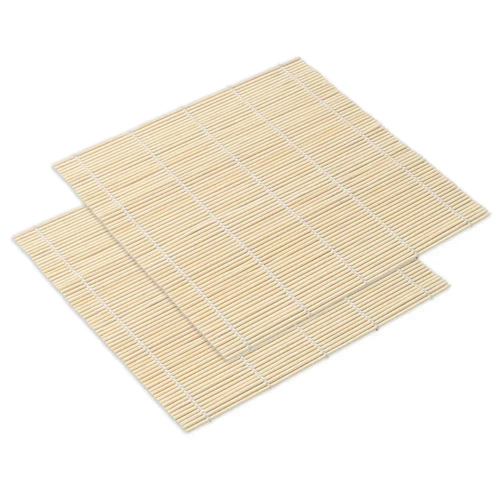 Elegant bambus-sushimåtte med hvid finish, tang- og ricerulle, anti-slip, japansk køkkenessentiel til sushi-fremstilling